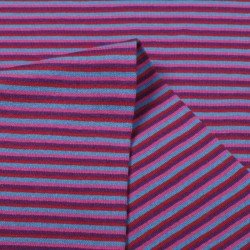 Cuffs Rib Stripes 3mm Aqua Fuchsia Red