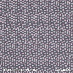 Cotton Printed - Flower Grey