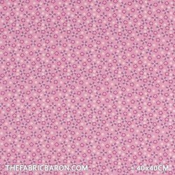 Cotton Printed - Flower With Pink Petrol