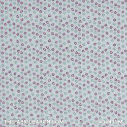 Cotton Printed - Flower Turquoise