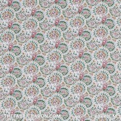 Cotton Printed - Flowers Green Fuchsia