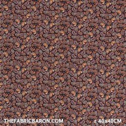 Cotton Printed - Little Paisley Orange