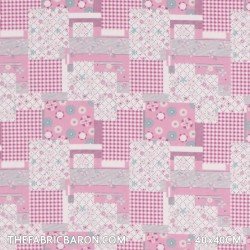 Cotton Printed - Patchwork Pink