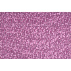 Cotton Printed - Flower With Heart Cardinaal