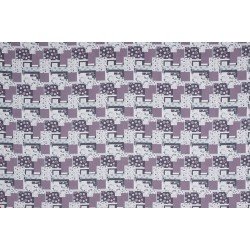 Cotton Printed - Patchwork Grey