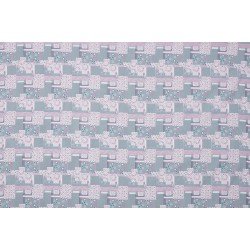 Cotton Printed - Patchwork Petrol