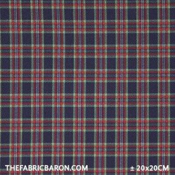 Checked (Stretch) - Navy Red Green Yellow