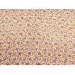 Silk Printed - Bordeaux/Blue/Ecru