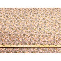 Silk Printed - Bordeaux/Blue/Ecru