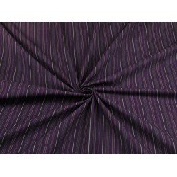 Cotton Twill Striped -  Mauve/Lime/Lipstick