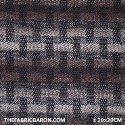 Coarse Textured Fabric - Diamond Brown Black