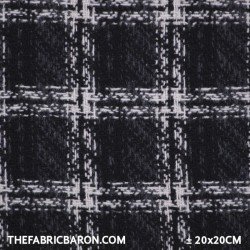Tweed (Coarse) - Black White Diamond