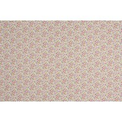 Children's Fabric - Field of Flowers Fuchsia Orange