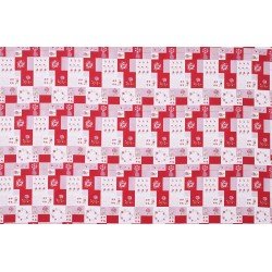 Children's Fabric - Patchwork Roses Red