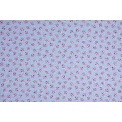 Children's Fabric - Roses Light Blue