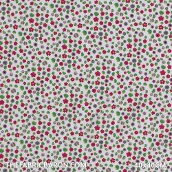 Children's Fabric - Field of Flowers Red Purple