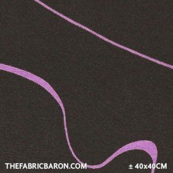 Jersey Printed Smooth - Line Fuchsia Black