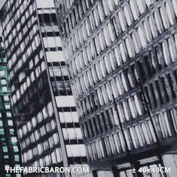 Jersey Printed Smooth - Buildings Black Grey