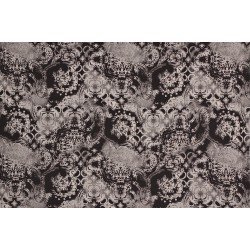 Jersey Printed Smooth - Black Ecru Design