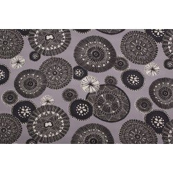Jersey Printed Smooth - Circles Gray