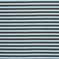 Cotton Stripes - Brown Light Blue 5mm