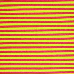 Cotton Stripes - Fuchsia Lime 5mm