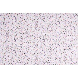 Cotton Satin Fabric - Fireworks Pop White