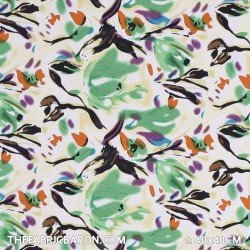 Cotton Satin Fabric - Confetti Grass Green