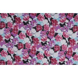 Cotton Satin Fabric - Multi Fuchsia