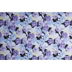 Cotton Satin Fabric - Multi Lilac
