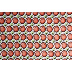 Cotton Satin Fabric - Retro Orange