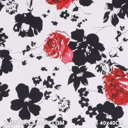 Cotton Satin Fabric - Rose Red