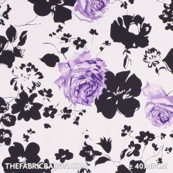 Cotton Satin Fabric - Rose Purple
