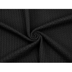 Waffle Cotton Knitted - Black