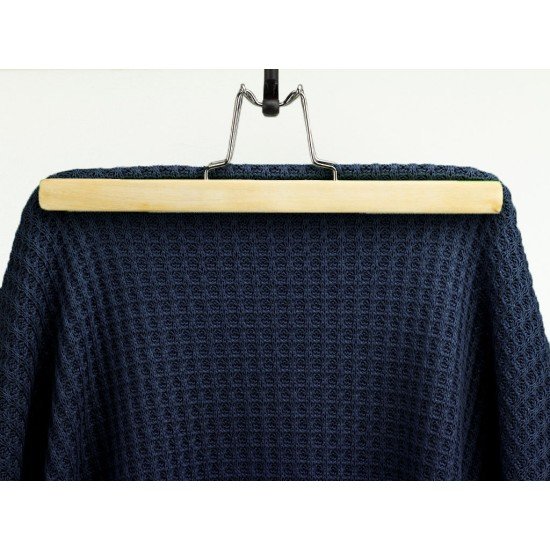 Waffle Cotton Knitted - Navy Blue