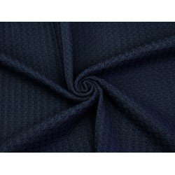Waffle Cotton Knitted - Navy Blue