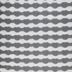 Ruffle Jersey Off White Light Grey