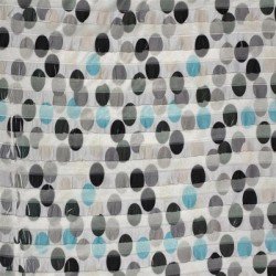 Ruffle Jersey Dots Aqua Brown