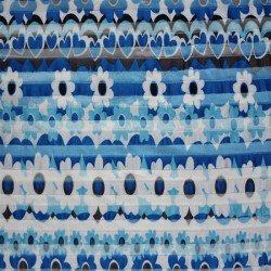 Ruffle Jersey Hearts Cobalt