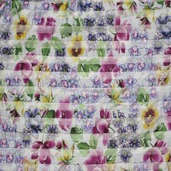 Ruffle Jersey Wildflowers Yellow Lila Fuchsia