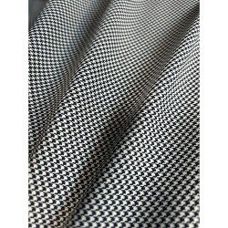 Pied De Poule/Prince De Galles Stretch - Marine White
