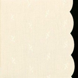 Embroidery Swiss Border Snowman Off-White