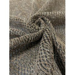 Knitted Mesh Cable Motif - Brown
