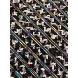 Wool Boucle - Mexican/Lilac/White