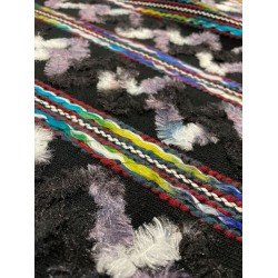 Wool Boucle - Mexican/Lilac/White