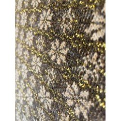 Knitted Fabric Glitter - Brown/Gold