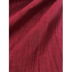 Crinkle Linen - Deep Red