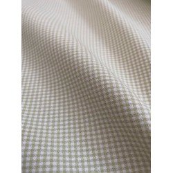 Checked Fabric - Light Green/Off White