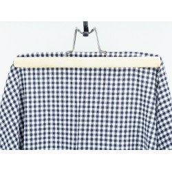 Checked Fabric With Stripe - Marine White