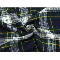 Checked Fabric Shetland Wool - Green Steward